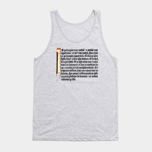 Gutenberg Bible John 1:1-7 Tank Top